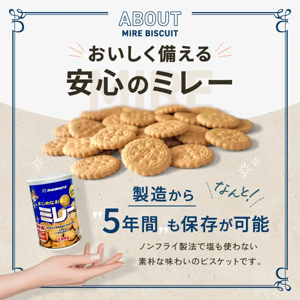 （アミノエース）保存用　ミレービスケット　100g　６缶