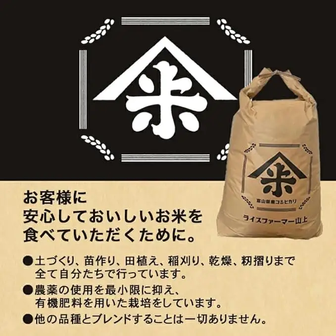 【射水市】【ライスファーマー山上】【農家直送】【射水の美味しいお米】R8年産コシヒカリ10kg（5kg×2）【精米】 ※2026年10月上旬～10月下旬頃に順次発送予定 ※離島への配送不可