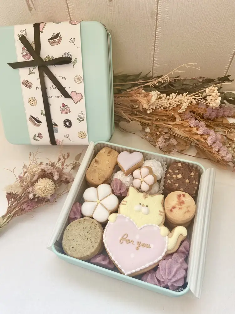 【studio chaleur+】可愛いトラネコ♡のクッキー缶 | クッキー プレゼント