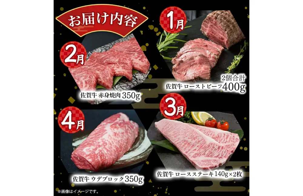 V2x1 佐賀牛 毎月お楽しみ便 12回コース 定期便 12ヶ月 ローストビーフ 赤身 焼肉 ロース ステーキ ウデブロック ヒレステーキ ハンバーグ しゃぶしゃぶ すき焼き 切落し ロース ヒレ 人気 おすすめ 国産牛 和牛 ブランド牛 牛肉 肉 高級 佐賀県 太良町