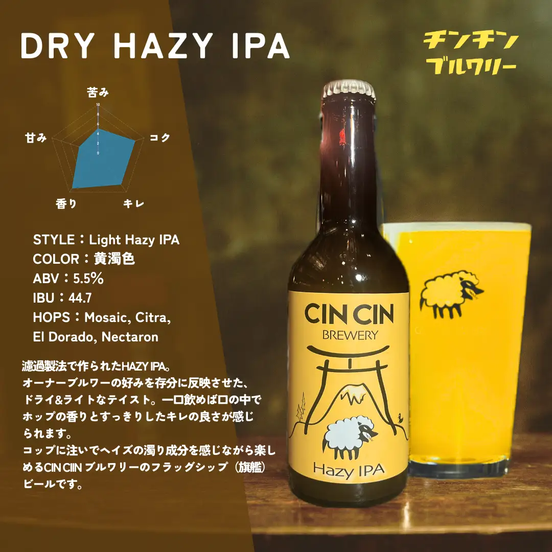 【24本セット】DRY Hazy IPA / Hazy IPA 瓶330ml　YBC005