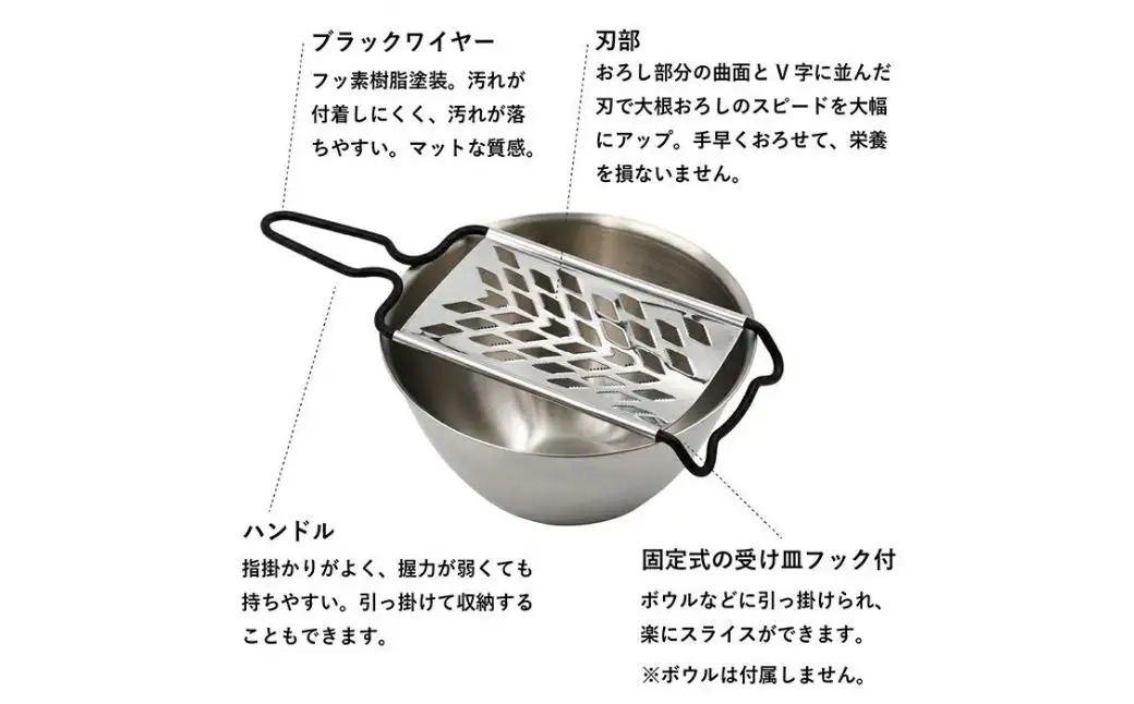 村の鍛冶屋×プリンス工業　ステンレスおろし金　マットブラック【013S155】