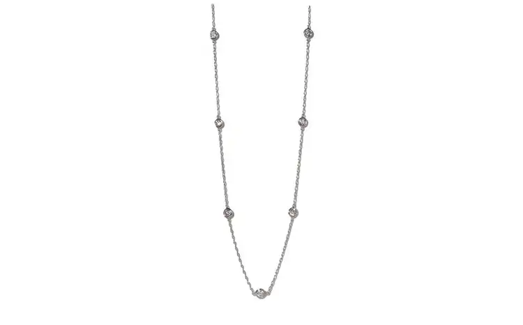 プラチナ　1.00ct　ダイヤモンドステーションネックレス 山梨県甲斐市 BQ-202