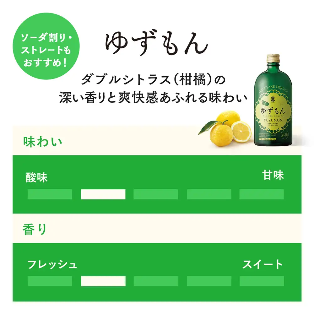 白岳 リキュール ゆずもん 2本セット 計1.44L  018-0512