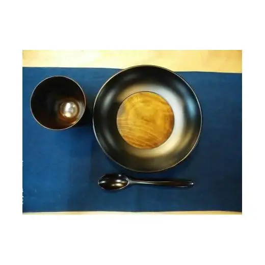 ≪木曽漆器≫ 8.0 パスタ皿 【 黒 】