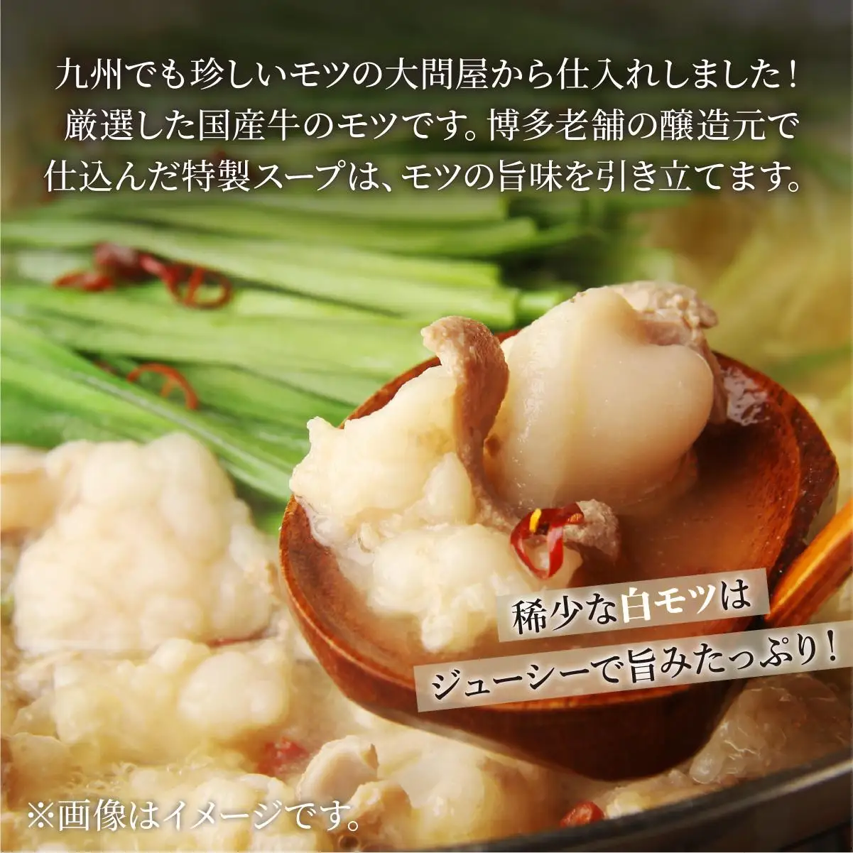 厳選国産牛もつ使用！博多もつ鍋 醤油味 4～6人前