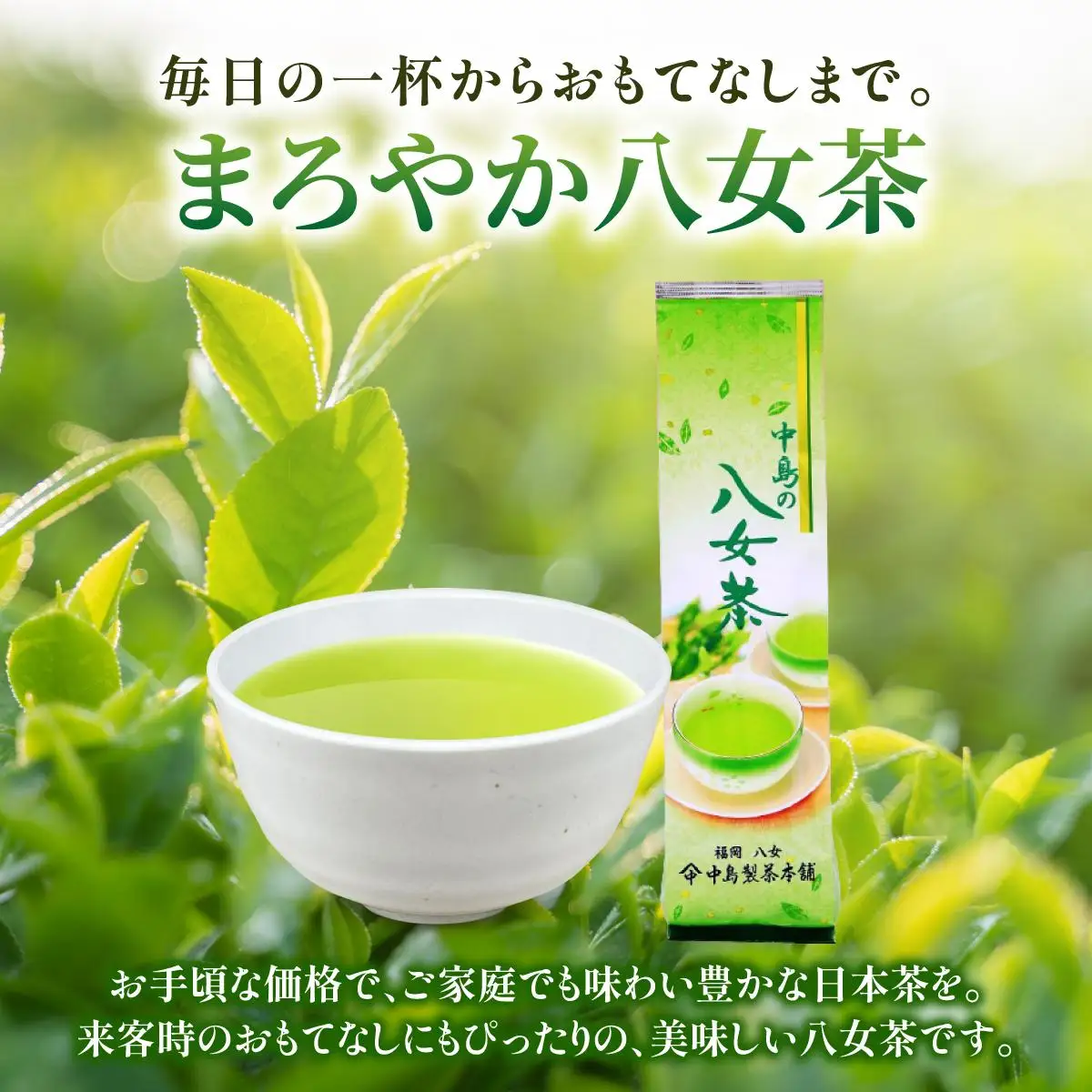 産地直送！八女茶 中島製茶本舗 煎茶 1kg （200g×5袋）