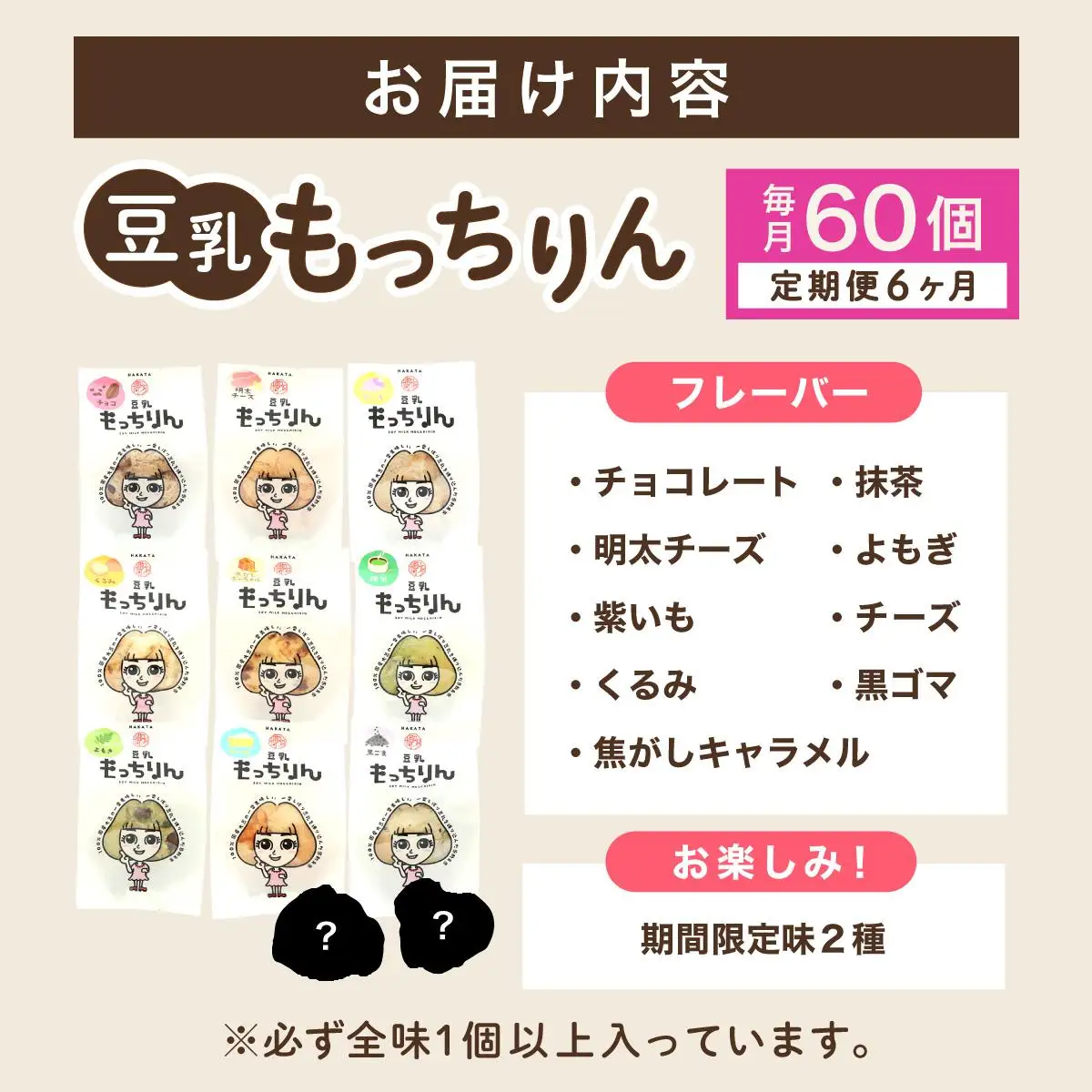 ＜定期便・全12回＞濃厚豆乳＆コラーゲン入り お豆腐屋さんの豆乳もっちりん 60個セット