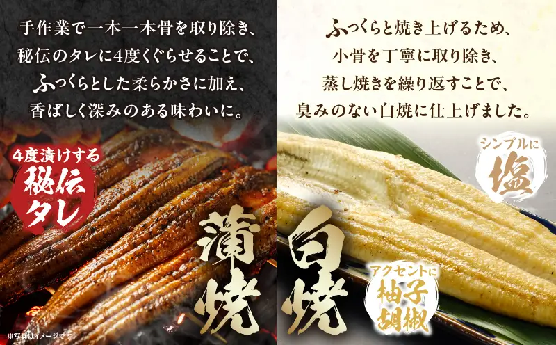 【3回定期便】国産うなぎ蒲焼・白焼(大サイズ)セット 肝焼き付