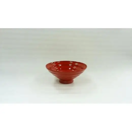 ≪木曽漆器≫ ハンノキ 飯椀 （小） 【朱】