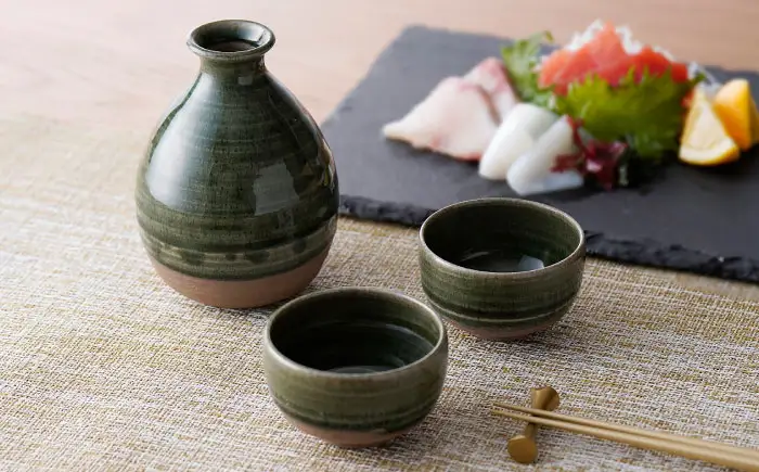 【波佐見焼】織部釉 酒器セット 徳利・盃【工房風】[EF12]