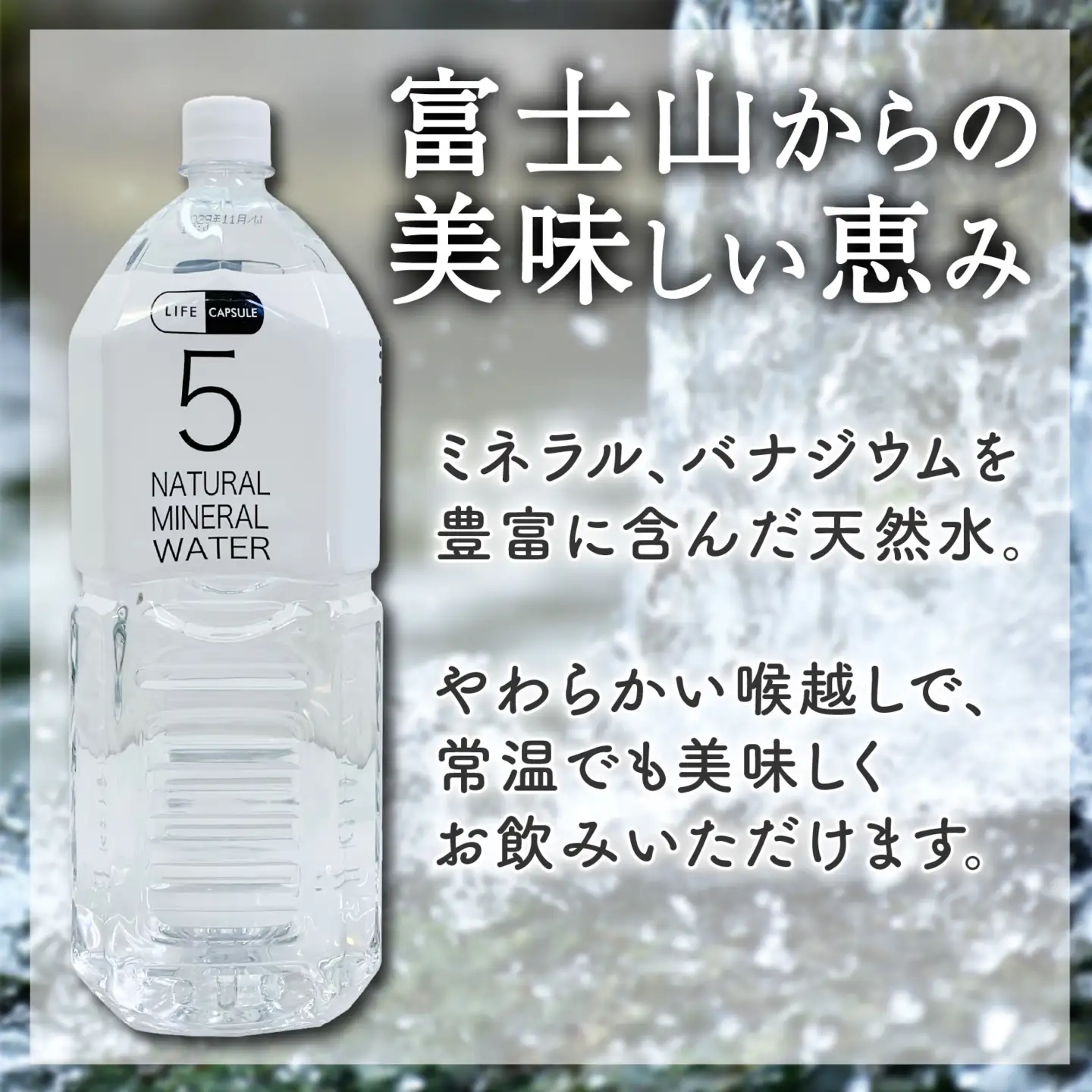5年保存水 2L 6本 1ケース LIFE CAPSULE 保存水