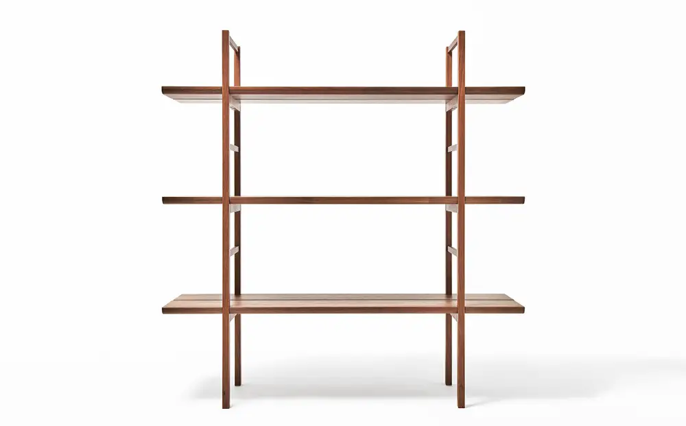 【匠工芸】ヤマナミシェルフYB1（ウォルナット・3段）