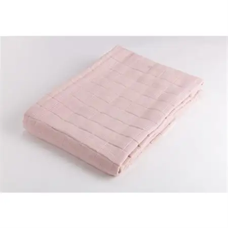 コーマ糸を使った綿100%4重ガーゼケット　ピンク【1052955】