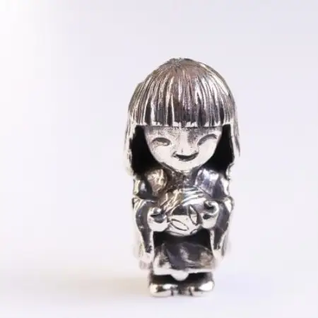 【和の彩 wanoiro】銀製『座敷わらし』妖怪もののけ根付ジュエリー 659-856【配送不可地域：離島・沖縄県】【1490336】