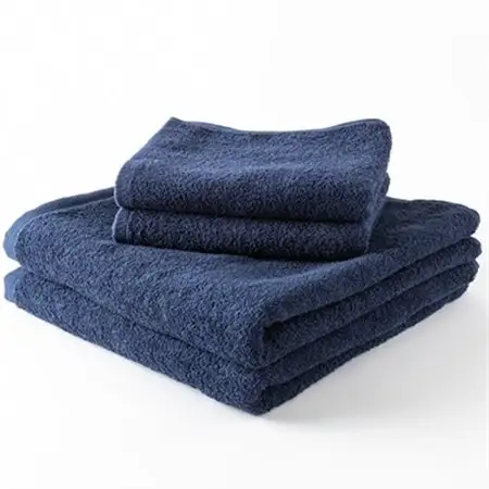 泉州産バスタオル2枚とフェイスタオル2枚のセット・ネイビー【1082363】