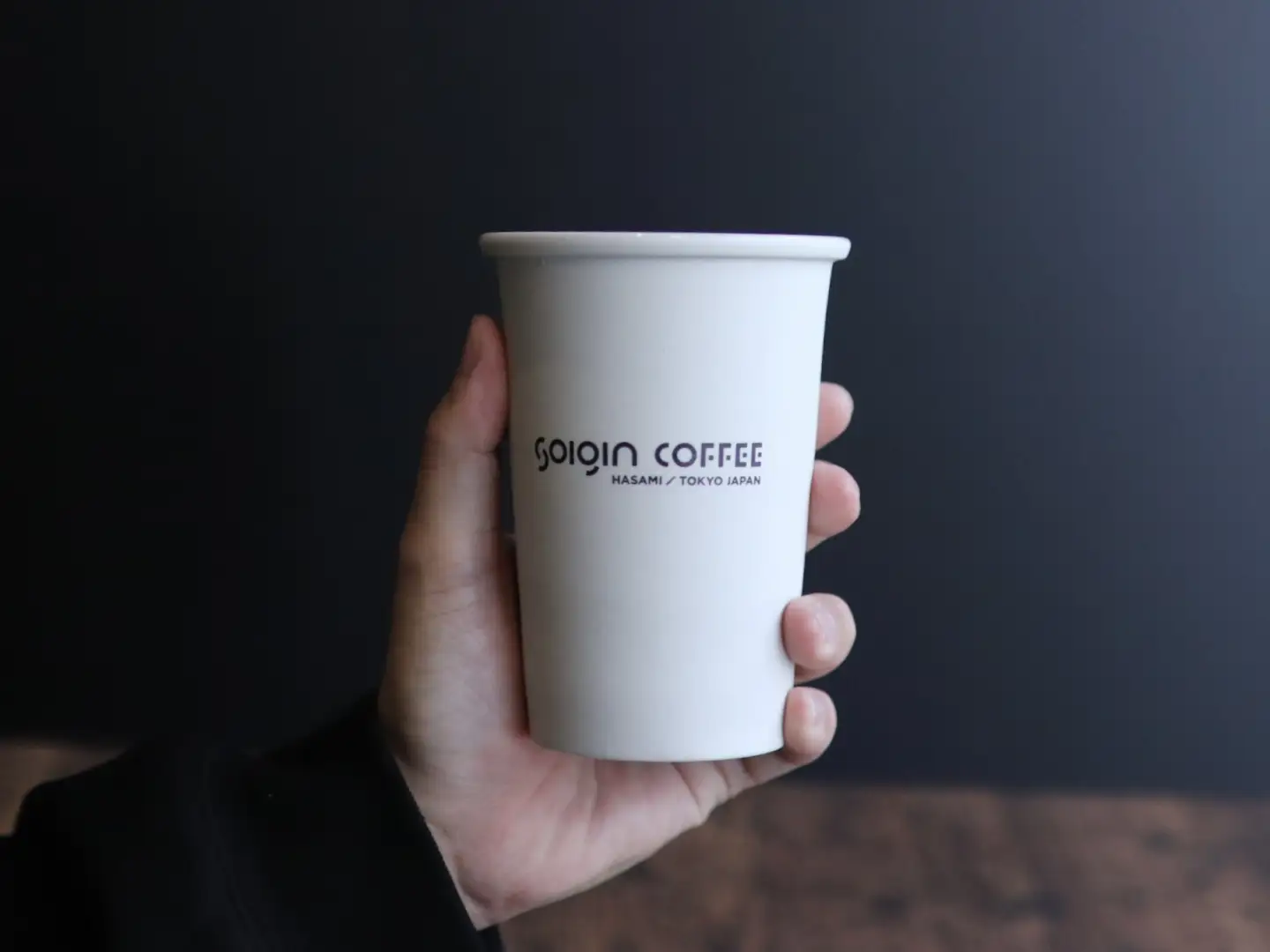 【波佐見焼】SOIGIN COFFEE　ロゴ入りペーパーカップタンブラー　Lサイズ＋ドリップバッグ5個