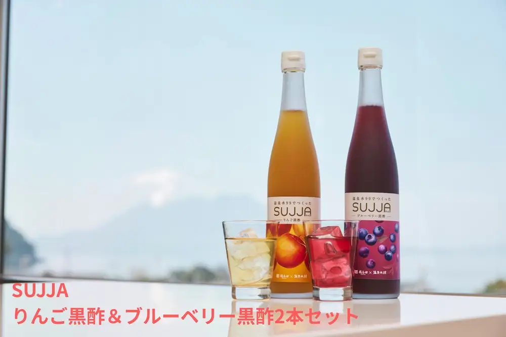 B2-0866／SUJJA りんご黒酢＆ブルーベリー黒酢 2本セット