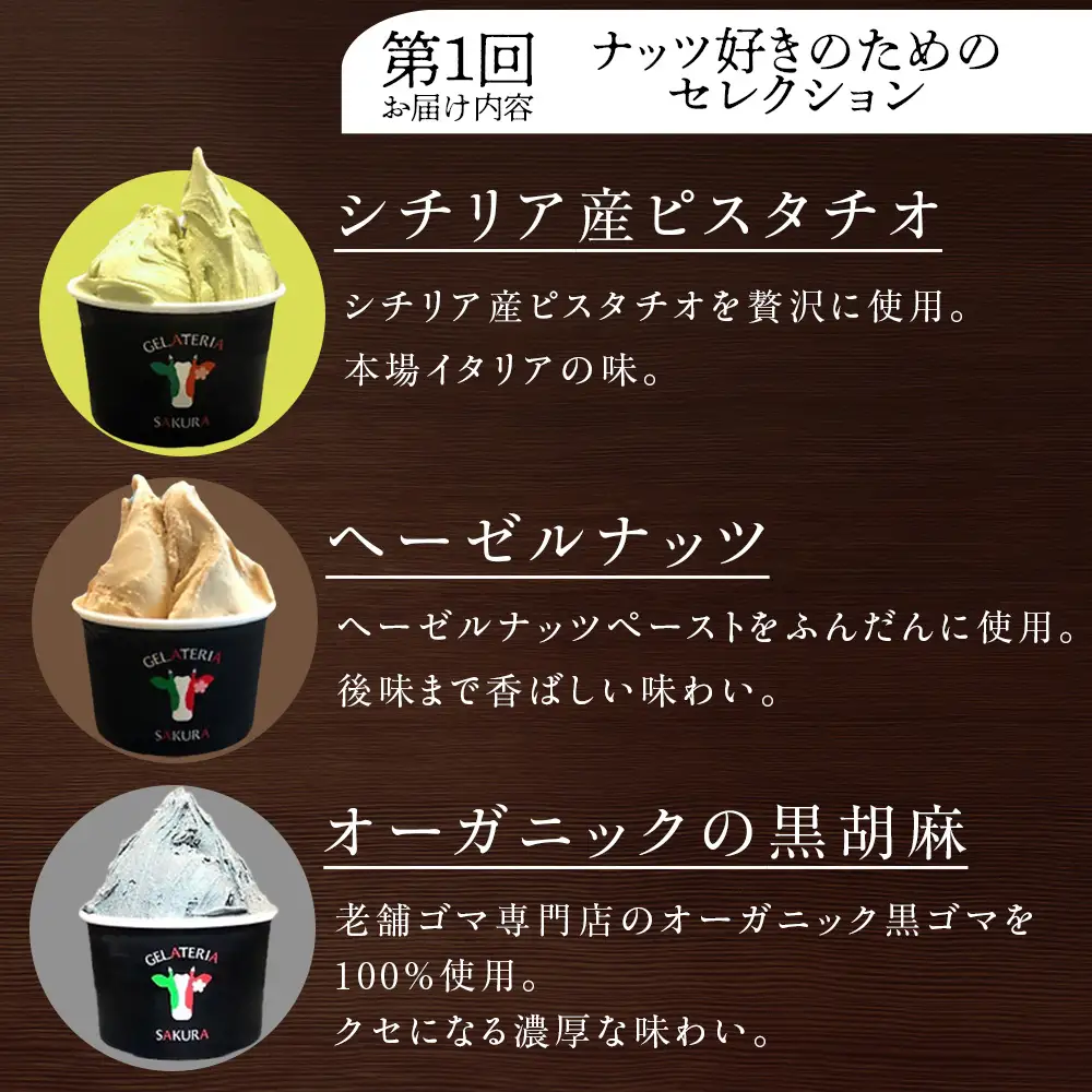 【頒布会4ヵ月】幸せな牛のミルクからできたジェラート パティシエおすすめ6個セット（１） ＜㈱SAKURA STYLE＞