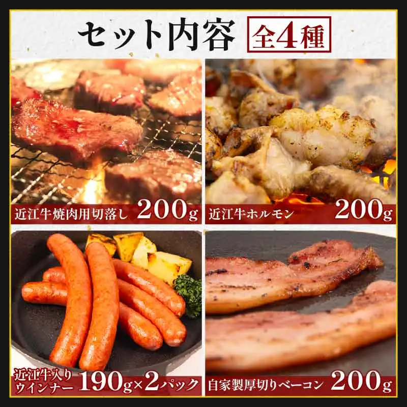 E538 ごちそうBBQ4種類セット 980g 近江牛 入り