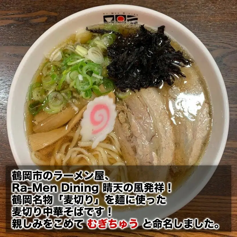 【晴天の風】 元祖 むぎちゅう 【乾燥麦切り8食入り】 希釈スープ付き　山形県鶴岡市　株式会社DFS　| 麦切り 乾麺 中華そば 麺 めん 麺類 名物 ご当地ラーメン ご当地グルメ 食品 お取り寄せグルメ 美味しい 人気 おすすめ 返礼品