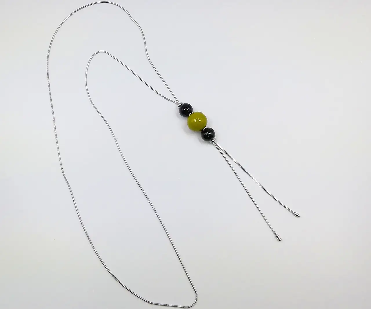 輪島うるし塗 Ｙ字ネックレス（漆塗）マスカット　wa049　ネックレス