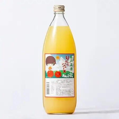 【青森五戸のおんこちゃん】五戸高原りんごジュース100%果汁1L瓶×6本【配送不可地域：離島・沖縄県】【1186855】
