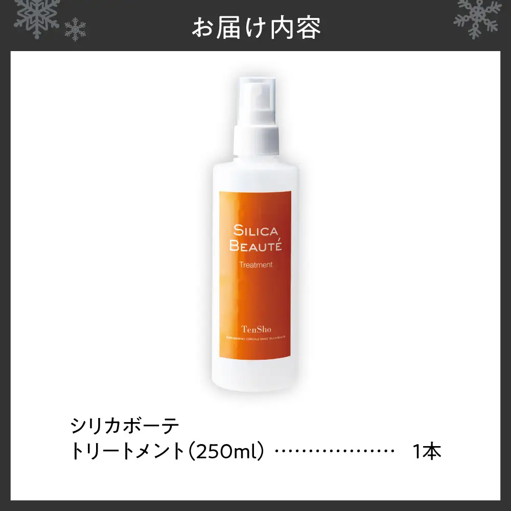シリカボーテ　トリートメント　250mL｜ ブラックシリカ スキンケア 化粧水 ミスト 北海道 札幌市