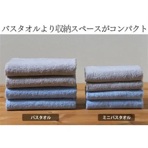 泉州タオル【日本製】ホテルスタイル ミニバスタオル　オフホワイト2枚セット【1724708】