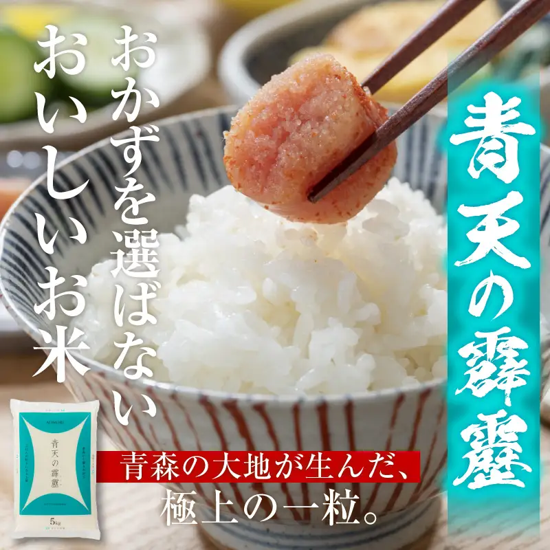 米 5㎏ 青天の霹靂 令和7年産 青森県産 （精米）青森県五所川原市