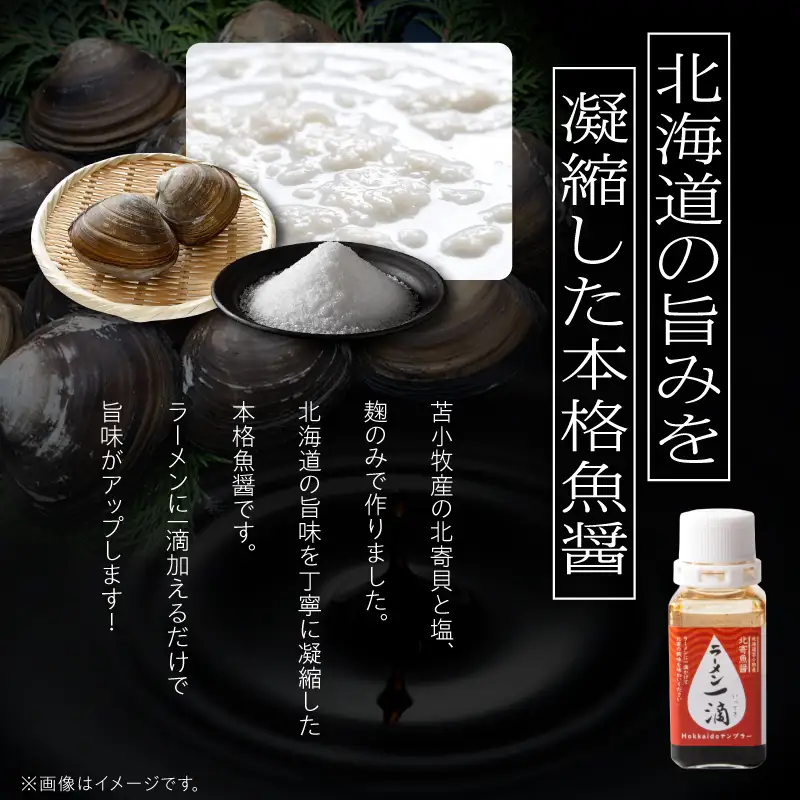 【ラーメン一滴 北寄魚醤 20ml×3本】ラーメン専用魚醤 北海道 苫小牧産 T038-002-02 調味料 ラーメン専用北寄魚醤 魚醤