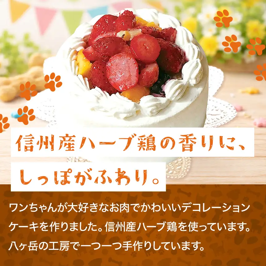 フルーツ たっぷり アニバーサリー ケーキ ( 犬用 )