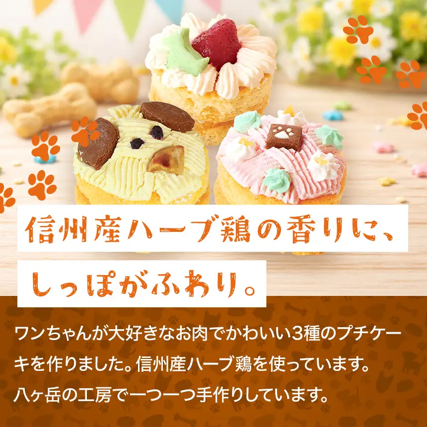 ワンちゃん プチ ケーキ 3種 セット ( 犬用 )