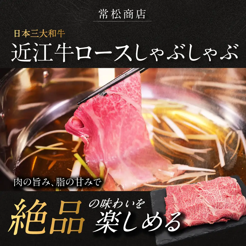 近江牛ロースしゃぶしゃぶ用500g 有限会社常松商店 滋賀県 東近江市 C-D29 近江牛 和牛 A5 牛肉 ロース しゃぶしゃぶ 霜降り 500g 国産 滋賀 肉