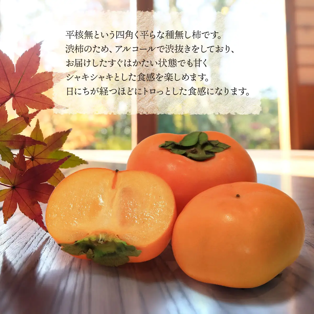 【令和8年産先行予約】　庄内柿　2Lサイズ　5kg（20～24個）　山形県鶴岡市　小林農園　| 柿 カキ 平核無柿 ひらたねなしかき 種無し柿 旬 期間限定 果物 フルーツ 甘い おいしい おすすめ お取り寄せ 返礼品