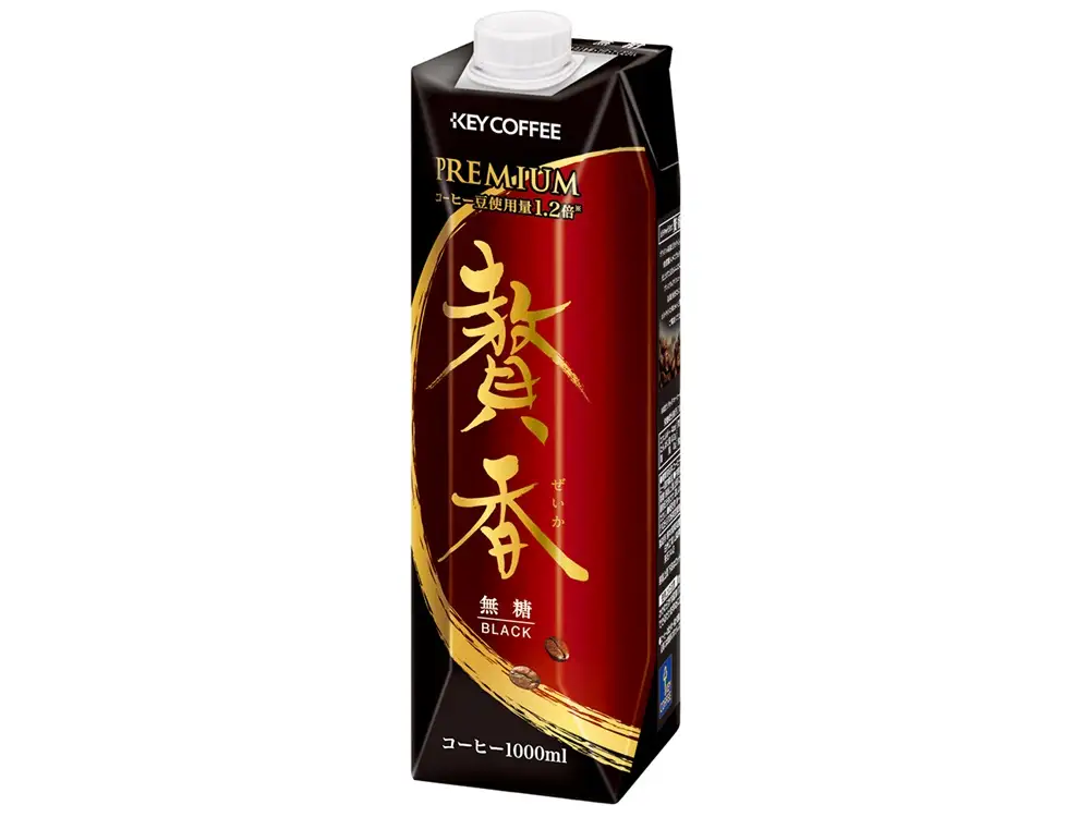 キーコーヒー まろやか仕立て 贅香 無糖 1リットル×6本 [h146]