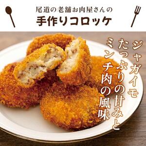 【崎本精肉店】尾道の老舗お肉屋さんの手作りコロッケ10個＆瀬戸内豚のトンカツ2枚＆牛すじカレー1袋＆ハッシュドビーフ1袋