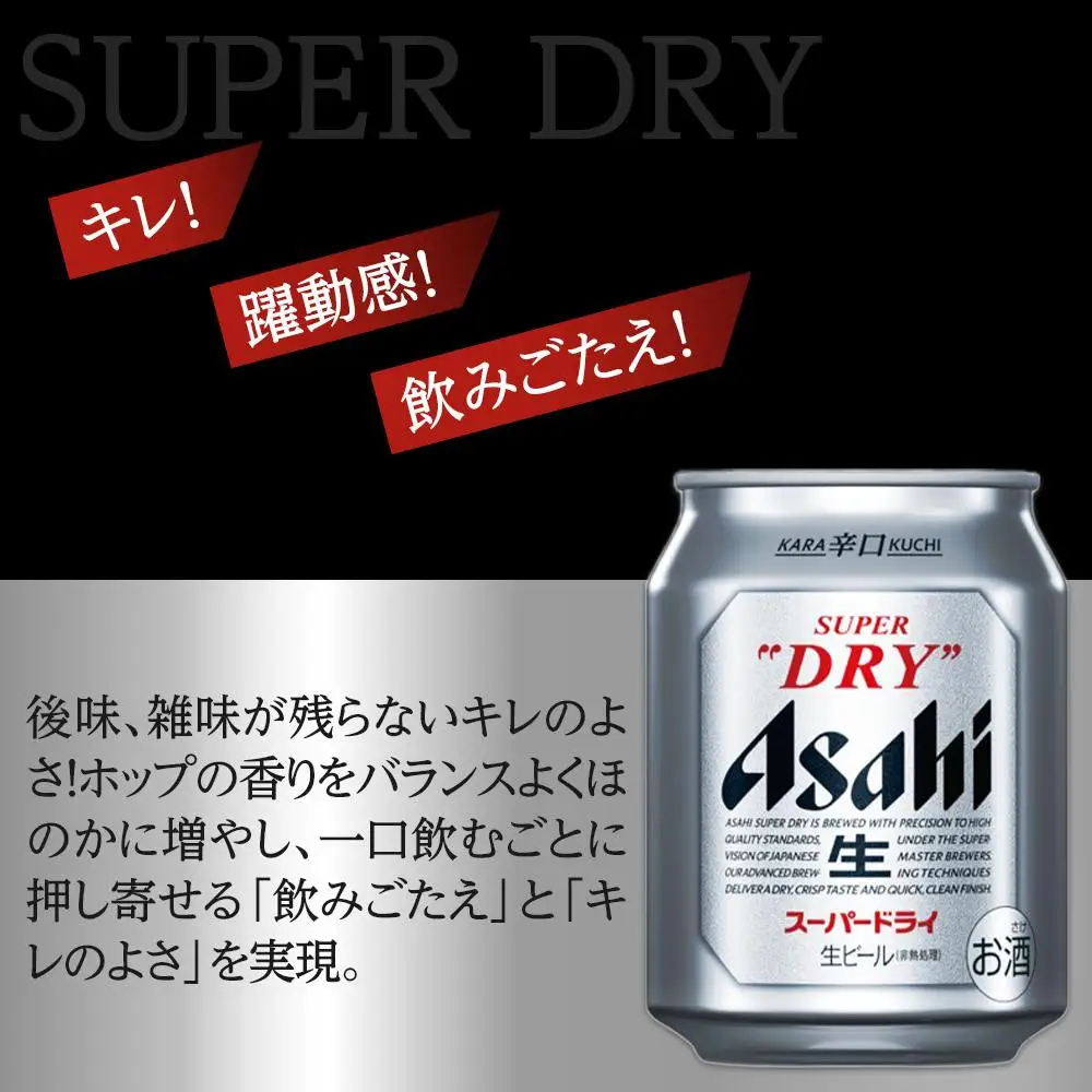 【定期便3か月】アサヒ スーパードライ 250ml 24缶
