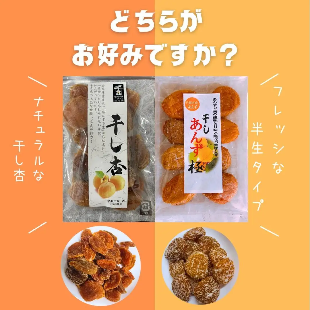 【食べ比べセット】千曲の干し杏   120g 干しあんず極 165g 各3袋セット 計6袋 |  あんず