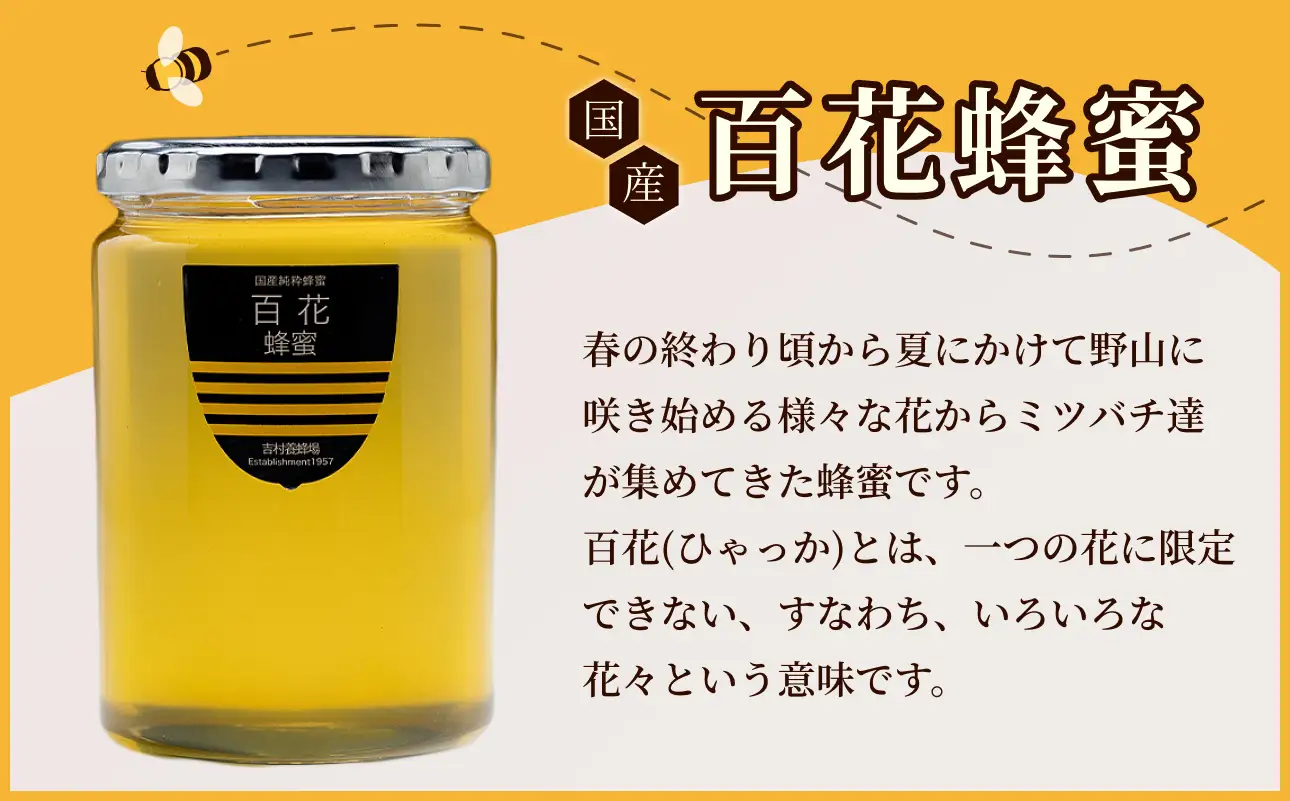 備前産 令和8年採取 純粋蜂蜜セット6（百花蜂蜜480g×1本）