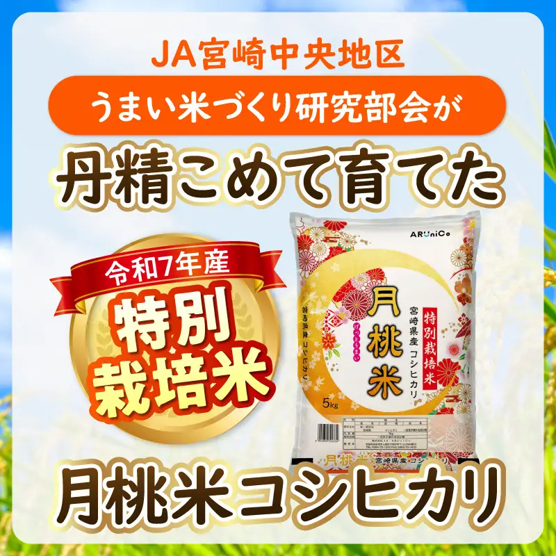 《令和7年産》特別栽培米 宮崎県産月桃米コシヒカリ お米 米 白米