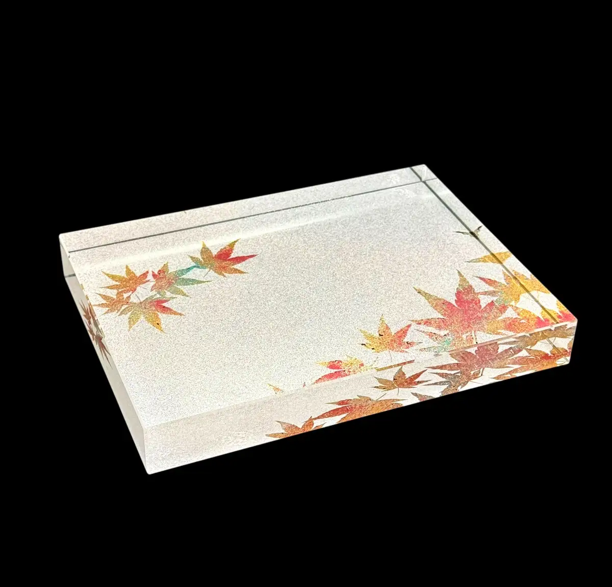 すし下駄 紅葉 梨地ホワイト ［NF292］