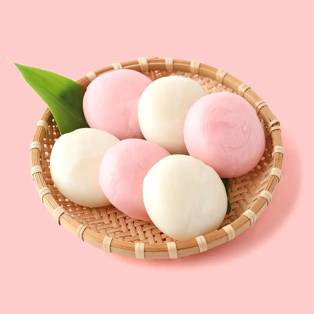 【R8.12月発送】庄内町産 紅白もち 270g×3袋『特別栽培米 でわのもち』使用 先行受付 柔らかく よく伸びる 梅木もち屋 個包装 小さめ ヨーグルト農法 杵つき 丸もち 丸餅 餅 もち 紅白 お祝い【入金期限：2026年11月29日】
