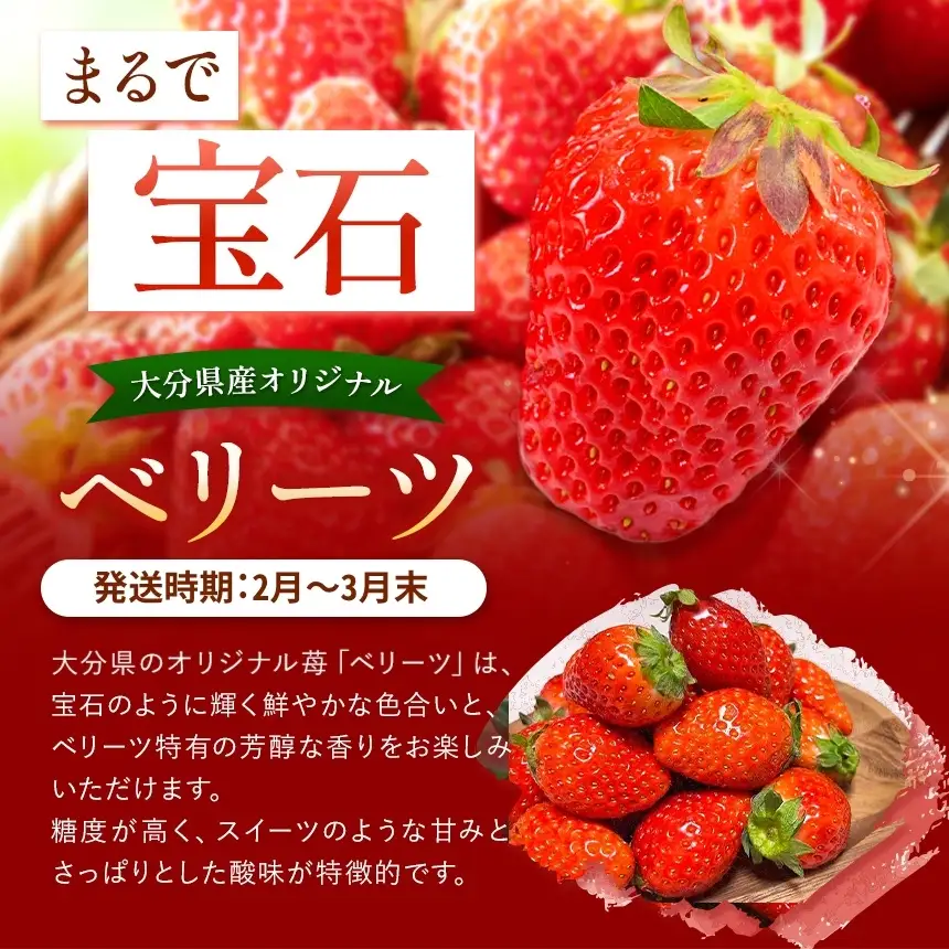 ベリーツ ・ 恋みのり 食べ比べセット 各250g ( 約500g ) | いちご ベリー フルーツ 果物 産地直送 大分県 中津市