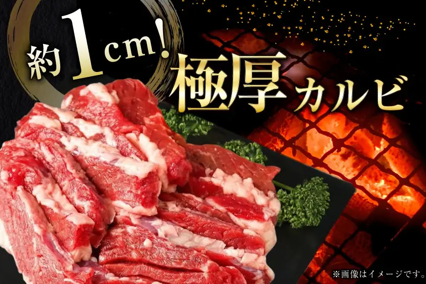 肉 カルビステーキ 500g 2p 計 1kg [上球磨農産 熊本県 五木村 51120363]
