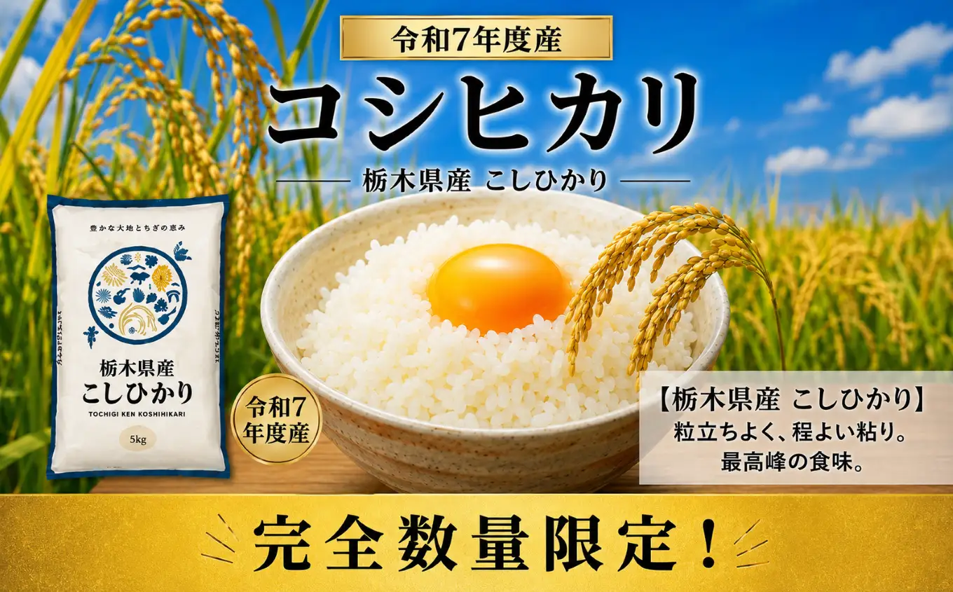 【栃木県共通返礼品】令和7年度産 コシヒカリ 10kg | 栃木県 那珂川町 送料無料