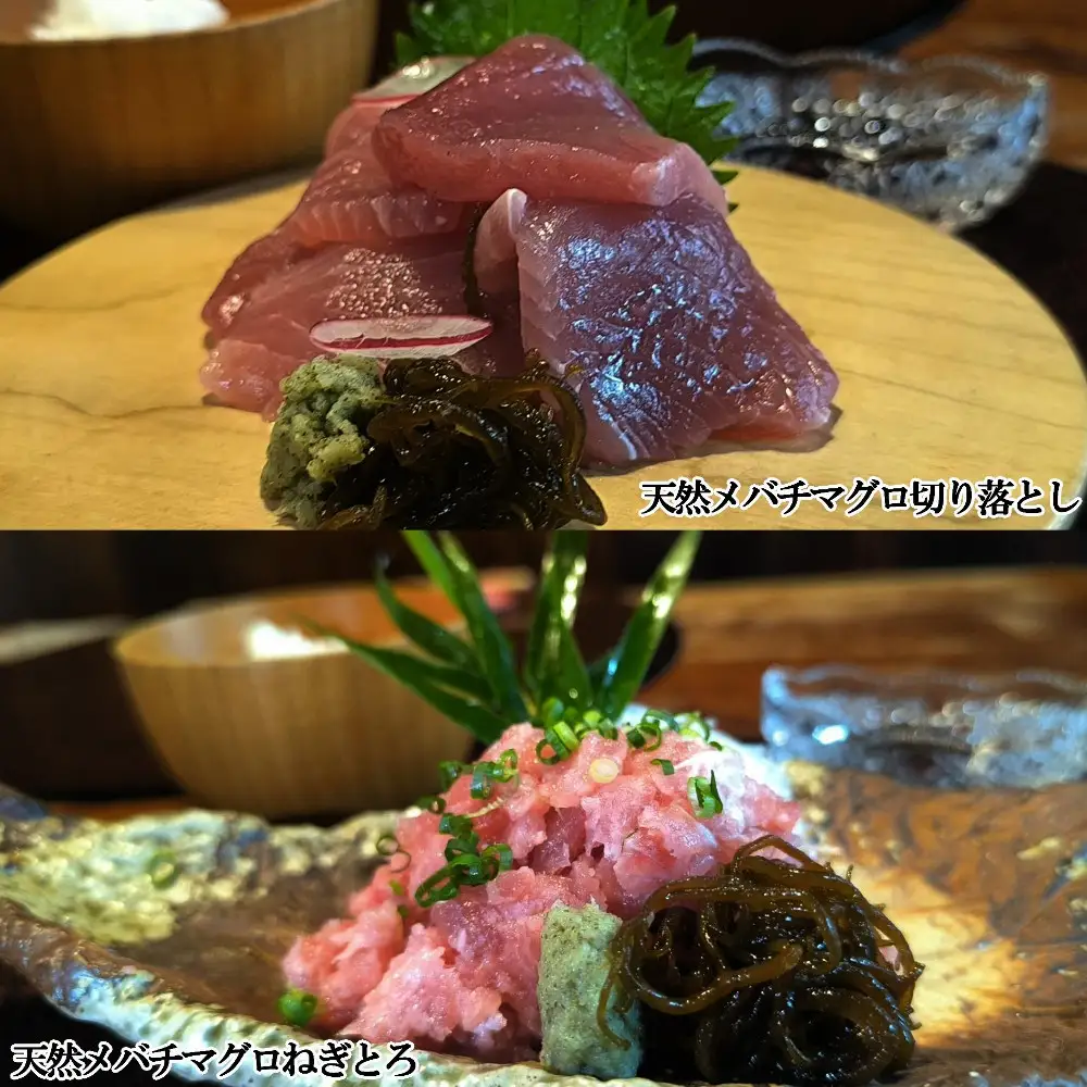 天然メバチマグロねぎとろ80ｇ×5パック、切り落とし80ｇ×5パックのセット【配送不可：北海道・沖縄・離島】