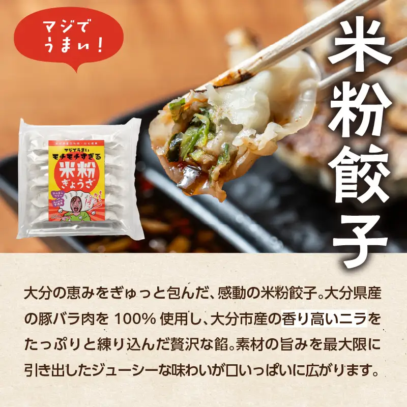 大分特産！グルテンフリーのニラと大葉の米粉餃子 A02038