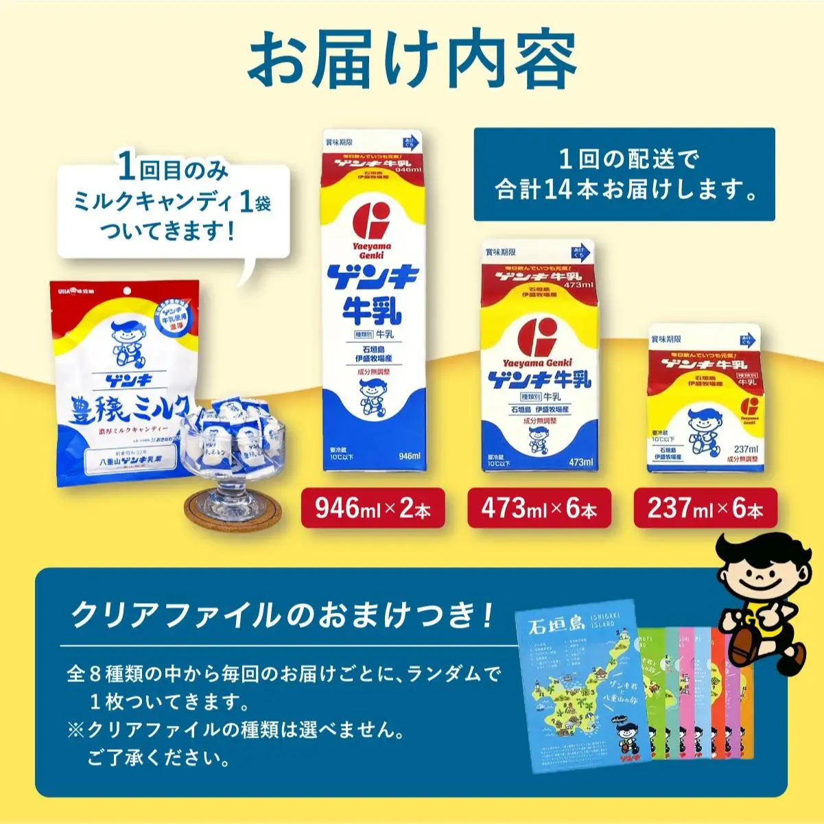 【定期便】《全3回》ゲンキ牛乳ライトセット