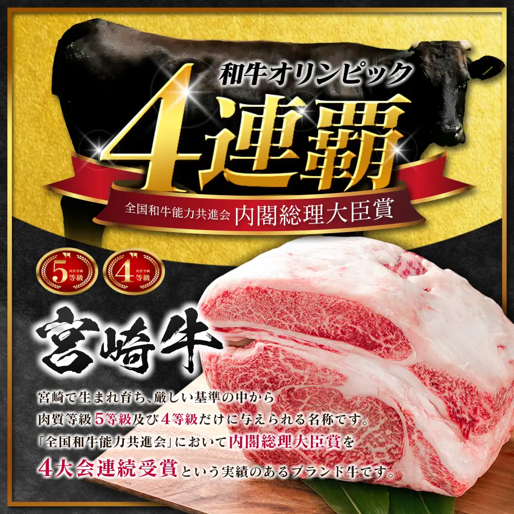 7月配送 宮崎牛 赤身モモ肉 焼肉 計500g SB706-Y-07